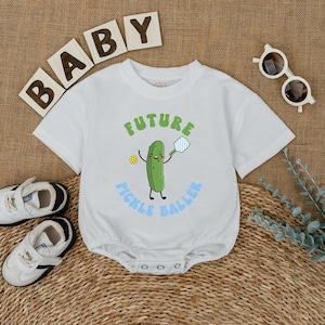 Future Pickleballer Baby Romper, Baby Pickleball Bodysuit, Funny Pickleball Infant Outfit, Pickle Lover Baby Clothes, Sports Baby Gift
