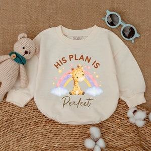 His Plan Is Perfect Romper, IVF Baby Bodysuit, New Baby Bodysuit, Newborn Clothes, Baby Reveal, Pregnancy Announcement, Baby Shower Gift