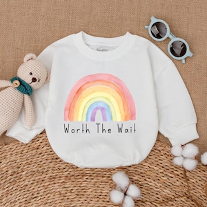 Rainbow IVF Baby Romper, IVF Baby Bodysuit, New Baby Bodysuit, Newborn Clothes, Baby Reveal, Pregnancy Announcement, Baby Shower Gift
