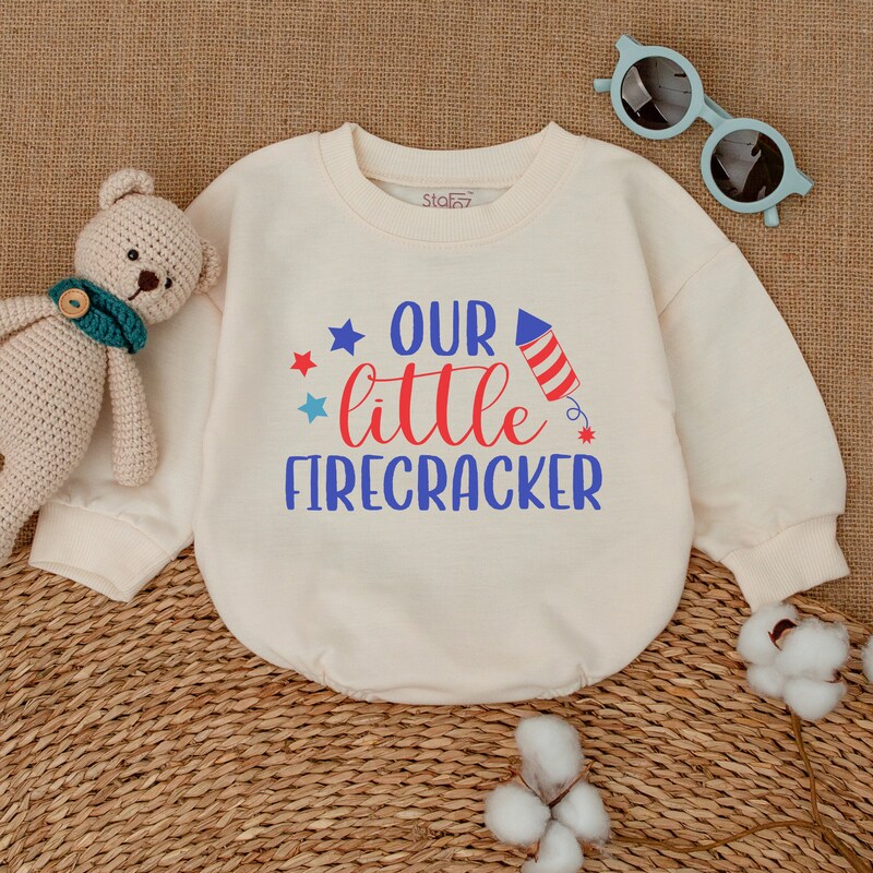 Personalized 4th of July Romper: Patriotic Baby Outfit