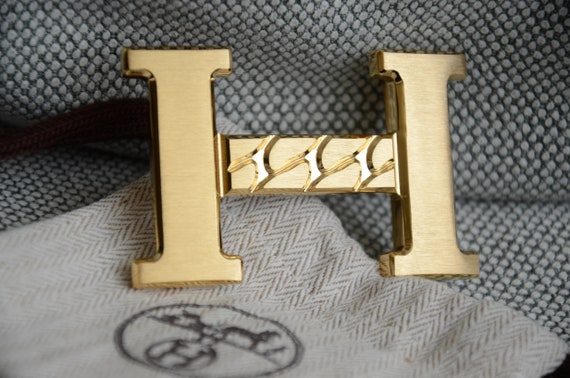 Vintage H 38mm Hermes Belt Buckle Gold Brushed Schnalle Fibbia Boucle Cintura Gurtel Fashion Etsy Canada