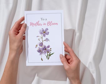 Mother in Bloom Floral Card – New Mom Gift, Encouragement (Digital Download)