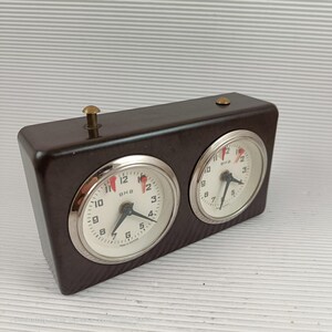 Zabytkowy zegar szachowy BHB Analog Chess Clock Time, produkcja w Niemczech Zachodnich, stan dobry i sprawny