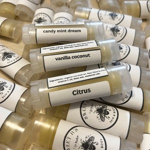 All natural lip balm, lip balm, chapstick, organic lip balm, natural chapstick, sweetbsskin, small gift, summer skincare, gift for mom