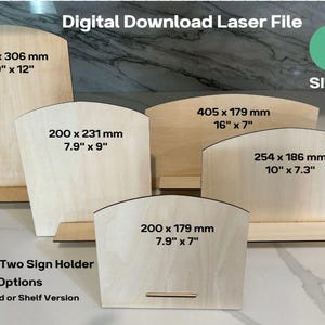Panneaux d'affichage de l'arche - lot de cinq tailles avec étagère en option fichier de découpe laser SVG DXF AI png pdf - téléchargement immédiat