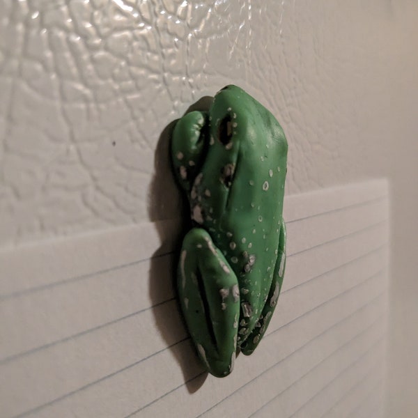 Sleeping whites tree frog fridge magnet