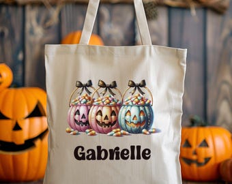 Personalisierte Trick-or-Treat-Tasche, Benutzerdefinierte Halloween-Tasche, Halloween-Tasche, Kinder-Halloween-Tasche mit Namen, Benutzerdefinierte Süßes oder Saures-Taschen 28