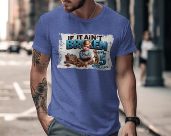 Funny "5 Minutes" Graphic Tee, Sarcastic Adult Humor T-Shirt