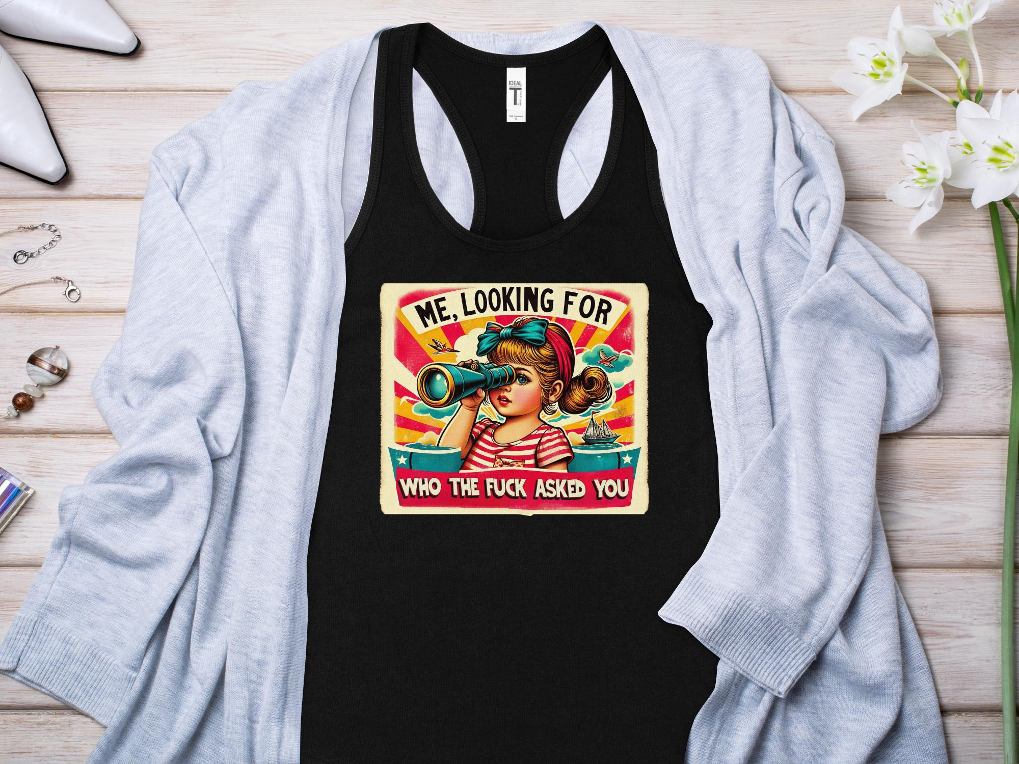 DEBARDEUR FEMME IMPRIME TEXTE - FUCK OFF - FUN PRINT