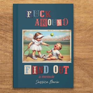Lustiges personalisierbares Hardcover-Journal, F * ck rund finden heraus, Erwachsene Humor Notizbuch, Tennis-Thema, humorvolle Memoir Cover, Gag Geschenk für Freund