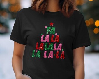 Christmas Theme Fa La La La La Design Comfort Colors T-Shirts