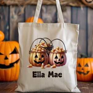 Spersonalizowana torba na psikusa lub smakołyk, spersonalizowana torba na Halloween, torba na Halloween, dziecięca torba na Halloween z imieniem, spersonalizowane torby na psikusa lub smakołyk
