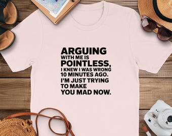 Camiseta "Discutiendo conmigo sin sentido": Humor sarcástico para adultos