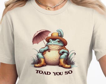 Lustige Kröte Sie so Frosch T-Shirt, niedliches Statement T-Shirt für Tierliebhaber, schrulliges Frosch-Grafik-T-Shirt, einzigartige Geschenkidee