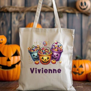 Personalized Trick or Treat Bag, Custom Halloween Bag, Halloween Tote, Kids Halloween Bag with Name, Custom Trick-or-Treat Bags 31