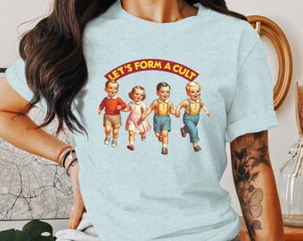 Camiseta, taza y bolso de mano "Formemos una secta": Humor sarcástico y divertido para adultos
