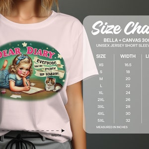 Dear Diary T-Shirt, Funny Quote Shirt, Vintage Graphic Tee, Adult Humor Top, Offensive Tee, Best Friend Gift, Retro Style T-Shirt image 4