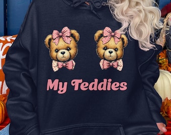 Uroczy Miś Teddy Bear My Teddies Design Bluzy z kapturem
