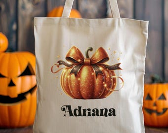Personalized Trick or Treat Bag, Custom Halloween Bag, Halloween Tote, Kids Halloween Bag with Name, Custom Trick-or-Treat Bags 9
