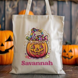 Sacola personalizada para doces ou travessuras, sacola personalizada para Halloween, sacola para Halloween, sacola infantil para Halloween com nome, sacolas personalizadas para doces ou travessuras 45
