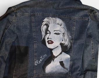 Giacca Dipinta a Mano – Marilyn Monroe (Icona Pop Art)