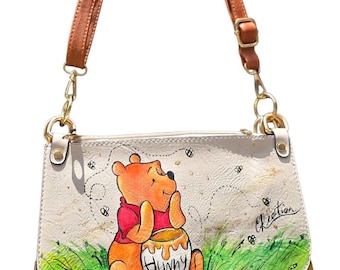 Winnie the Pooh - hand-painted bag