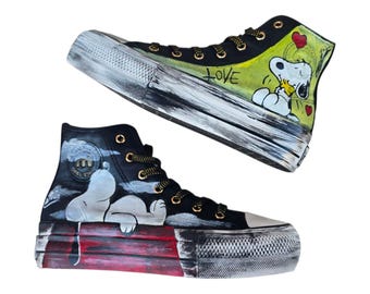 Snoopy handmålade skor