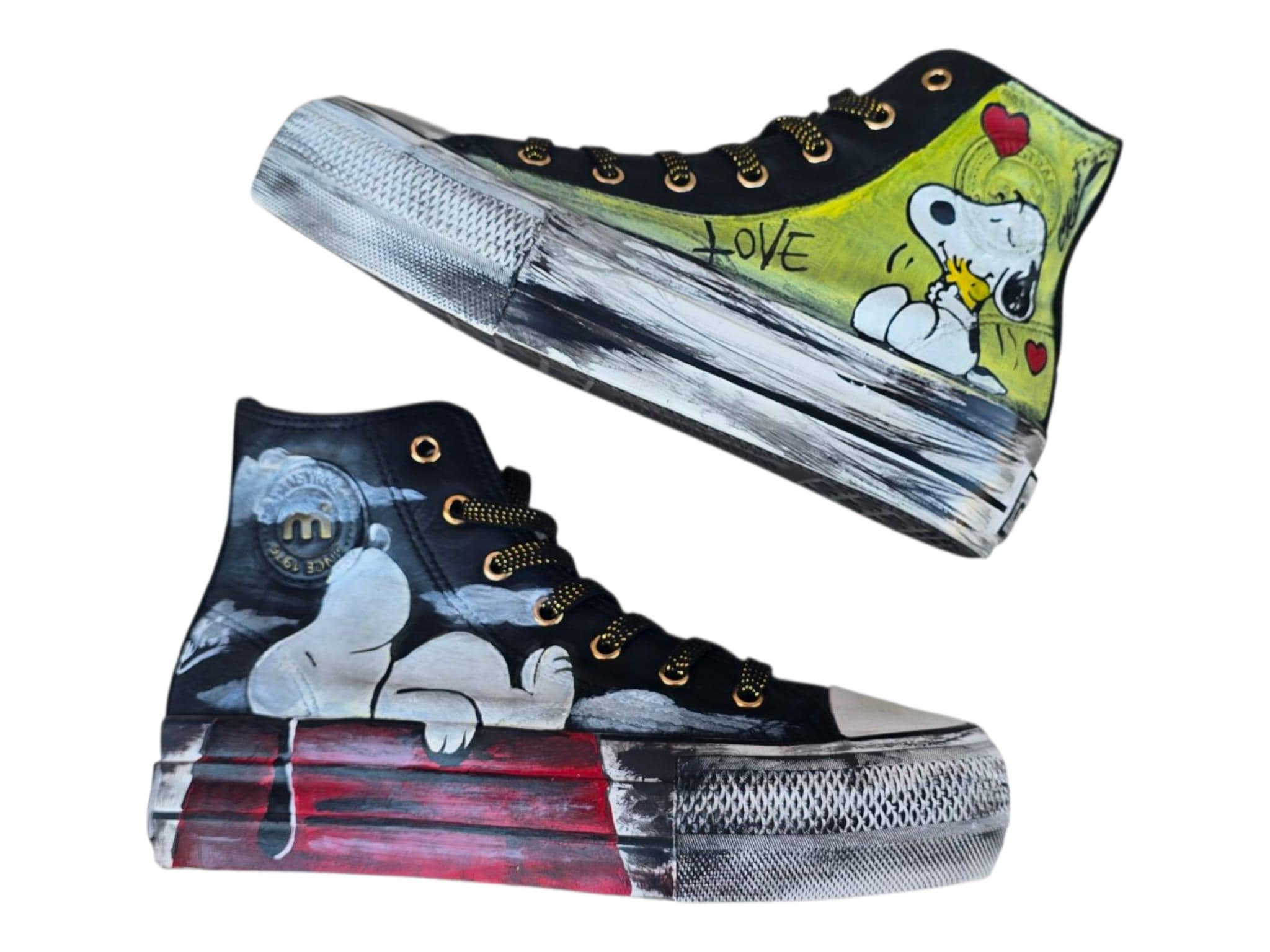 Nuova versione scarpe teschio poker – Scarpe Personalizzate