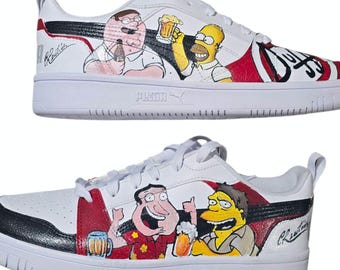 Griffin & Simpson specialdesignade skor (puma) handmålade, anpassningsbara