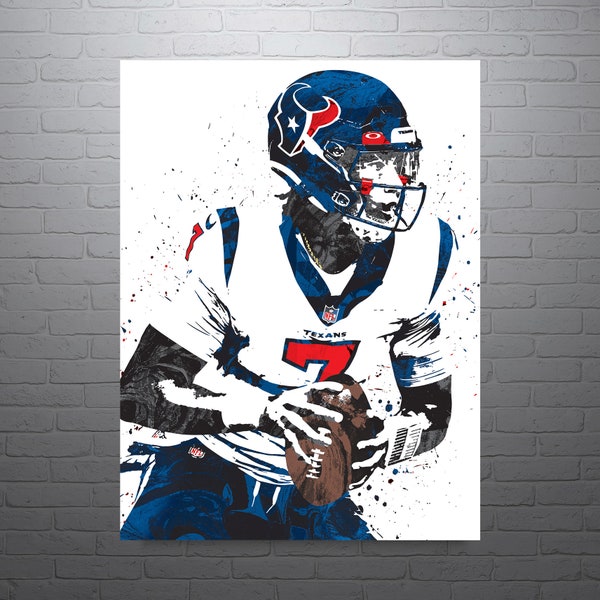 CJ Stroud Houston Texans Football Art Poster-Free US Shipping