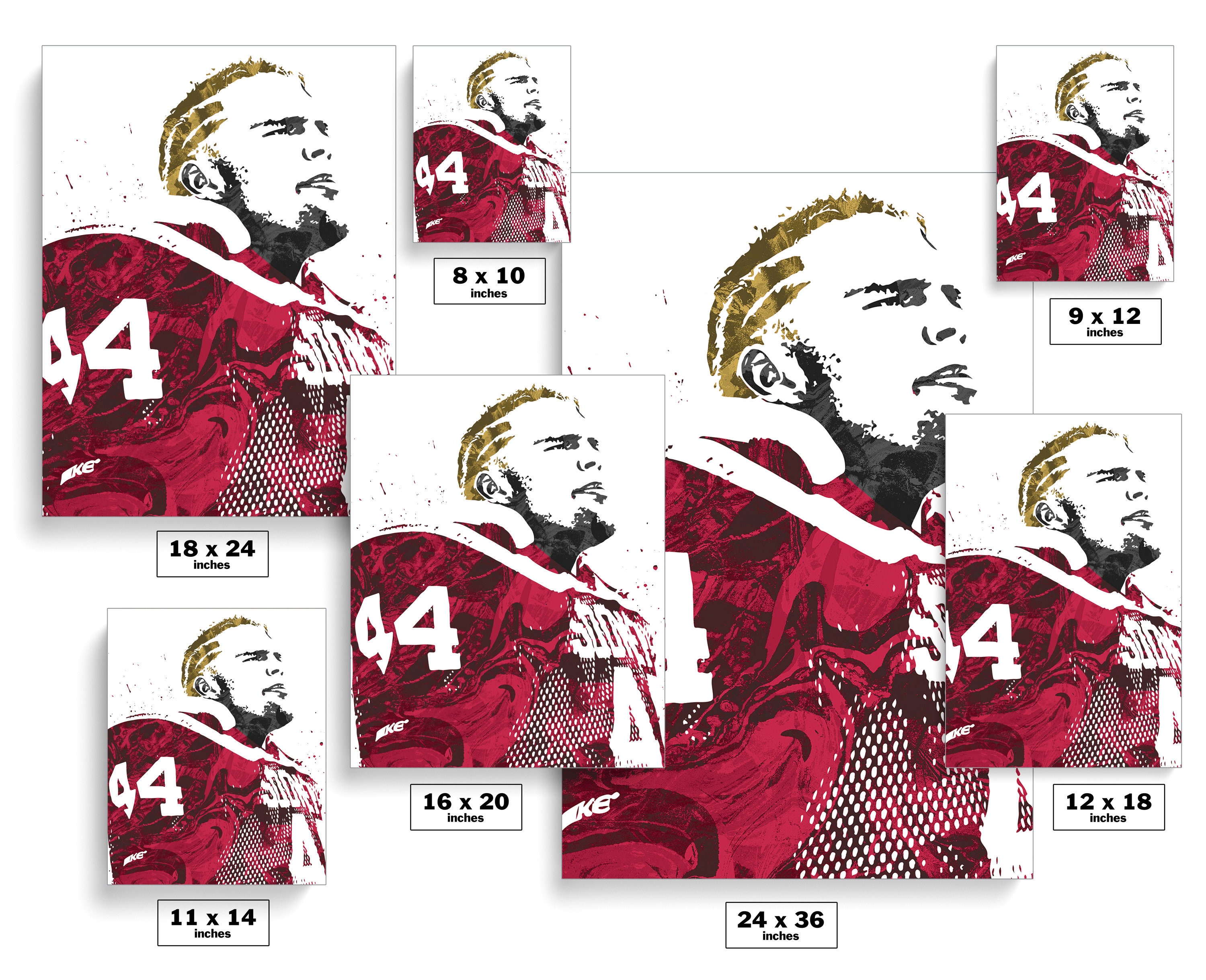 Brian Bosworth Oklahoma Sooners NCAA Art Posterfree US Etsy