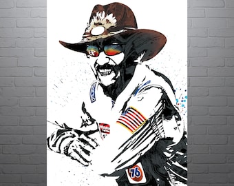 Affiche d'art NASCAR Richard Petty Racing - Livraison gratuite aux États-Unis