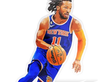 Jalen Brunson New York Knicks Basketball autocollant brillant vinyle laminé, auto-adhésif livraison gratuite aux États-Unis
