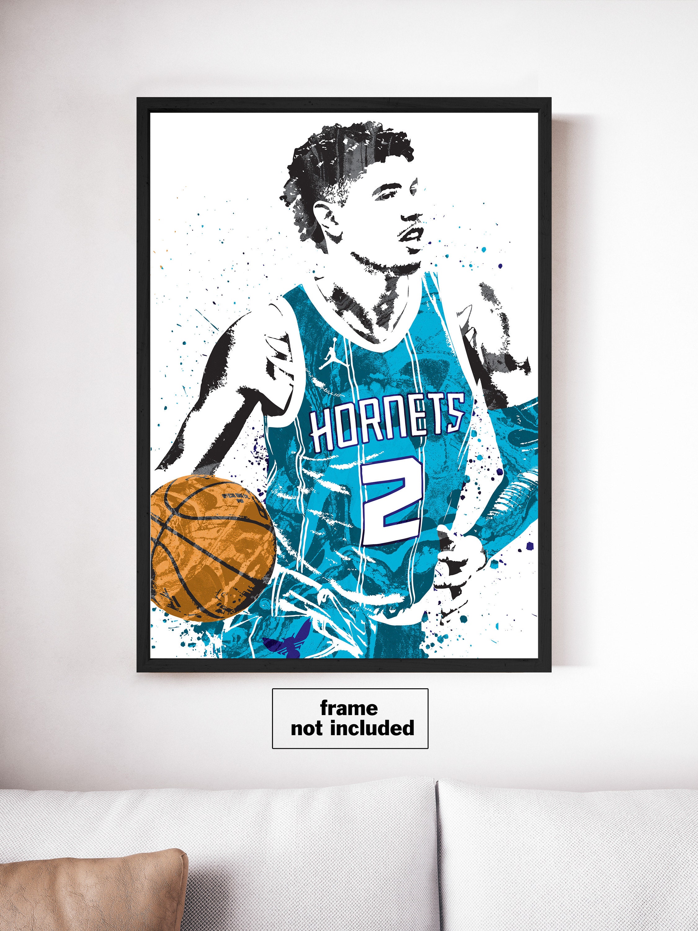LaMelo Ball Charlotte Hornets Basketball Art Poster