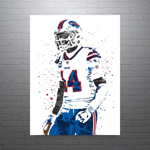 Stefon Diggs Buffalo Bills Football Art Poster-Free US Shipping