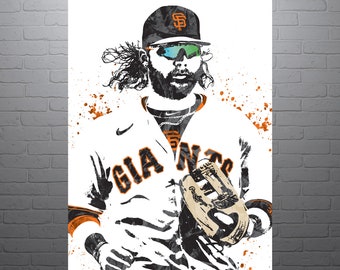 Brandon Crawford San Francisco Giants Baseball Art Poster-Free US Shipping