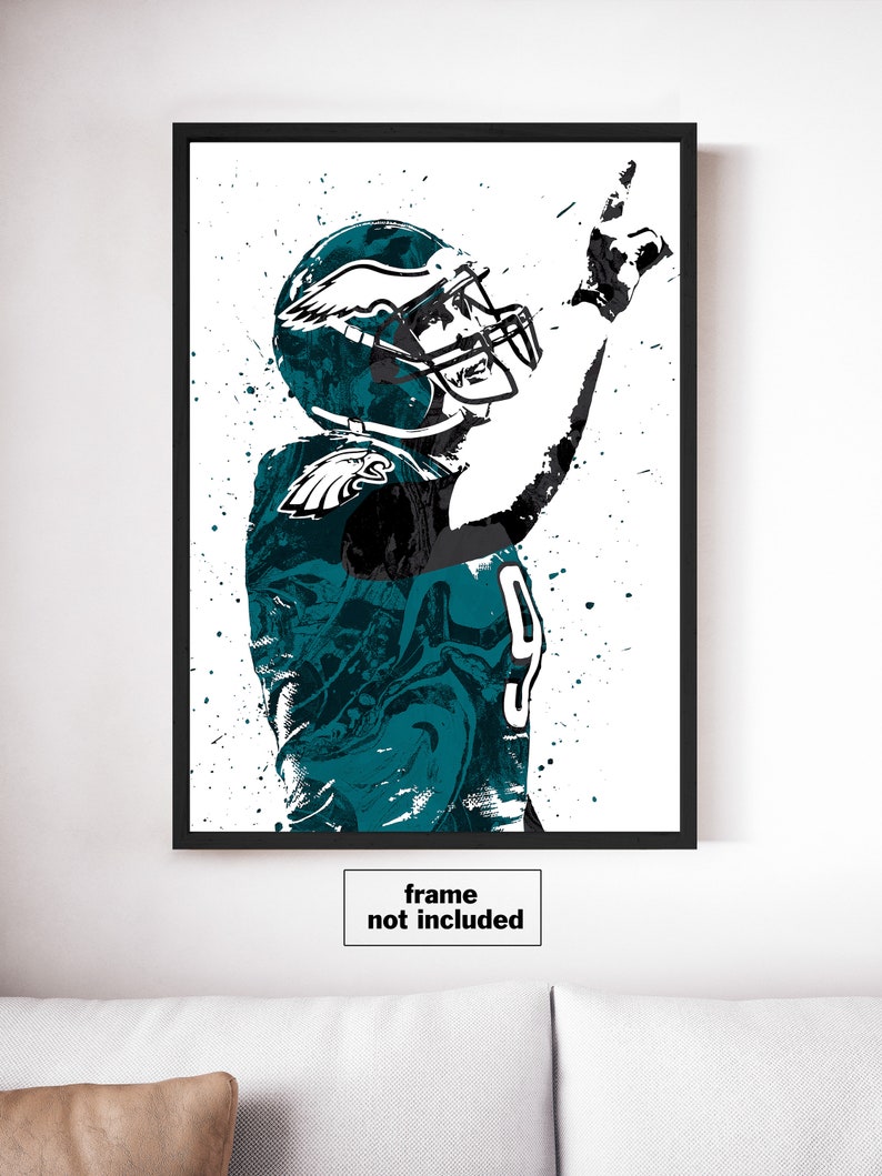 Affiche artistique de football des Philadelphia Eagles de Nick Foles Livraison gratuite aux États-Unis image 2