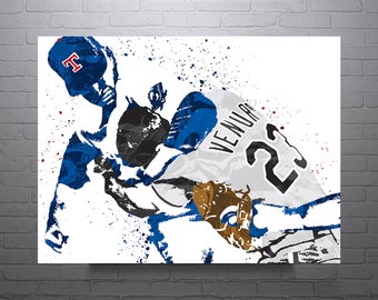 Nolan Ryan Fight Texas Rangers Baseball Art Poster-Free US Shipping