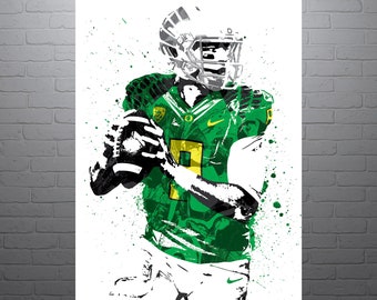 Marcus Mariota Oregon Ducks NCAA Art Poster-Free US Shipping