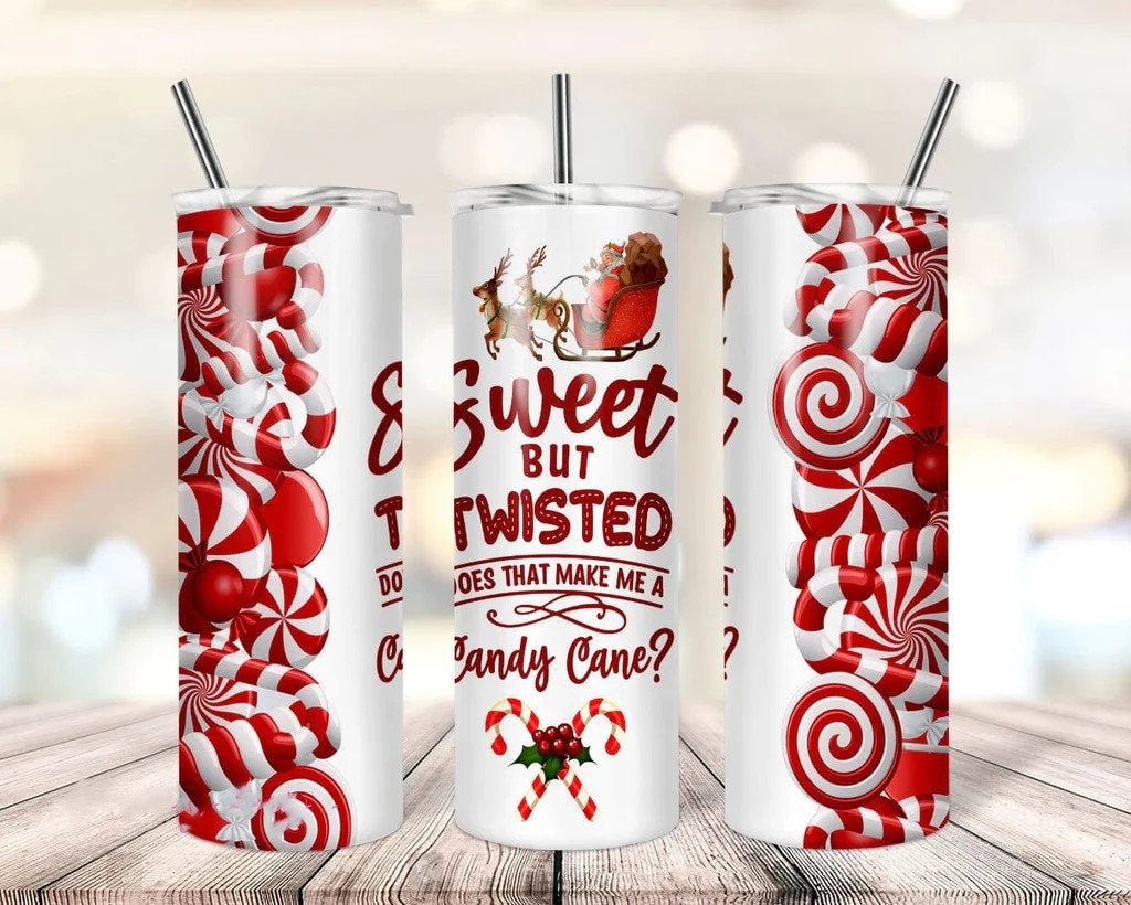 Candy Cane & Snowflake Reusable Straw Set (Tall) – Sugar Babies