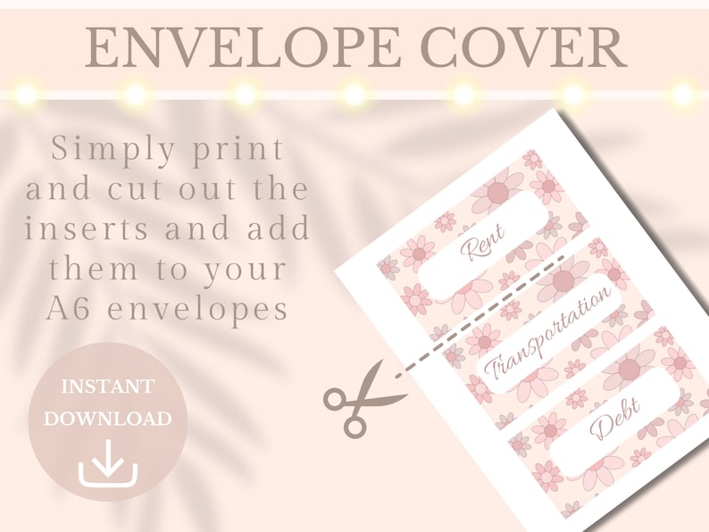 Simply print and cut out the cover inserts and add them to your A6 envelopes.