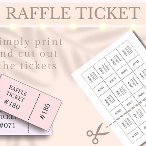 Sample Ribbon For Raffle Insert Number Numbered Raffle Ticket Printable Enter to Win Tombola Entry Ticket Draw ...