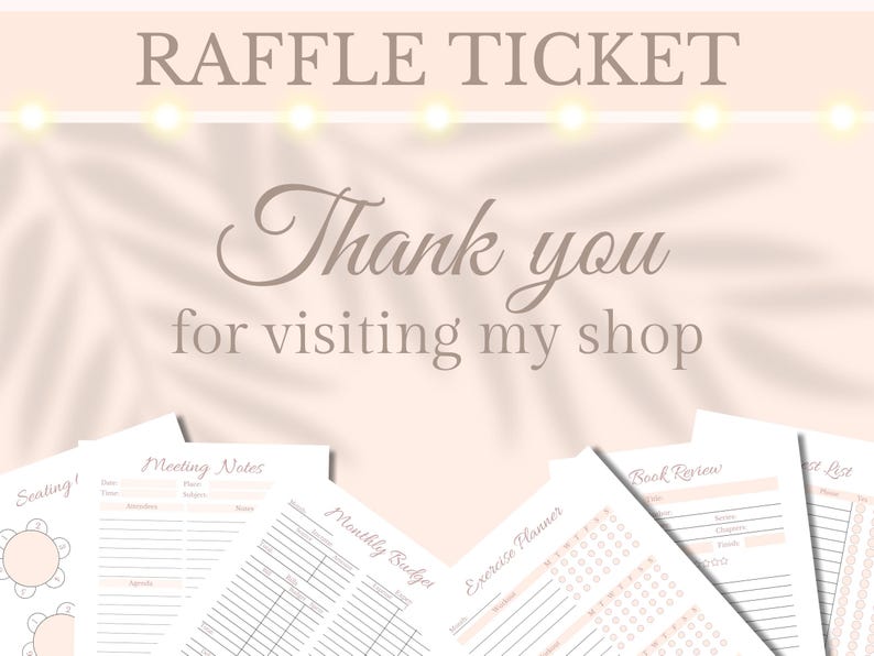 Raffle Ticket Template Printable Enter to Win Tombola Raffle Ticket ...