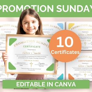 10 Promotie Zondag Diploma Sjabloon Kinderkerk Afstudeercertificaat Zondagsschool Prijs Promotie Zondag Certificaat Kleuterschool t/m groep 6