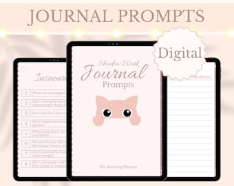 Digital Shadow Work Journal Prompts Mental Health Journaling Shadow Self Prompts Self Discovery Writing Prompts Healing, Digital Download