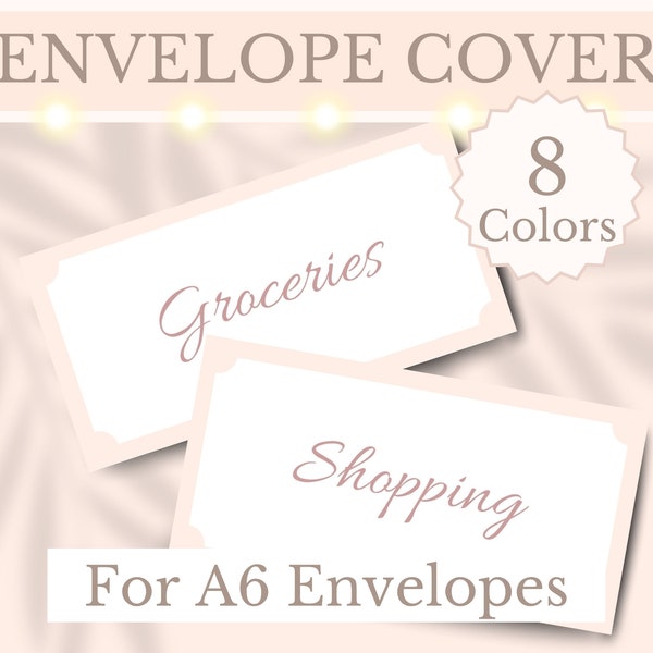 60 Cash Envelope Cover Inserts Printable Dashboards for A6 Envelopes, Financial Budget Binder Money Stuffing, A4, Letter, Digital Download