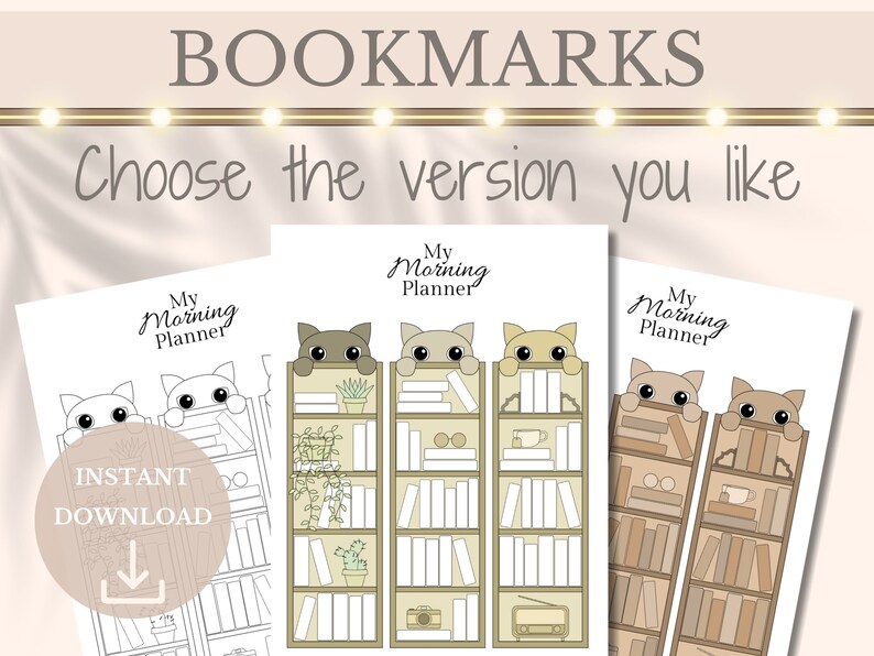 Cat Bookshelf Bookmark Reading Tracker Printable Coloring Bookmark ...