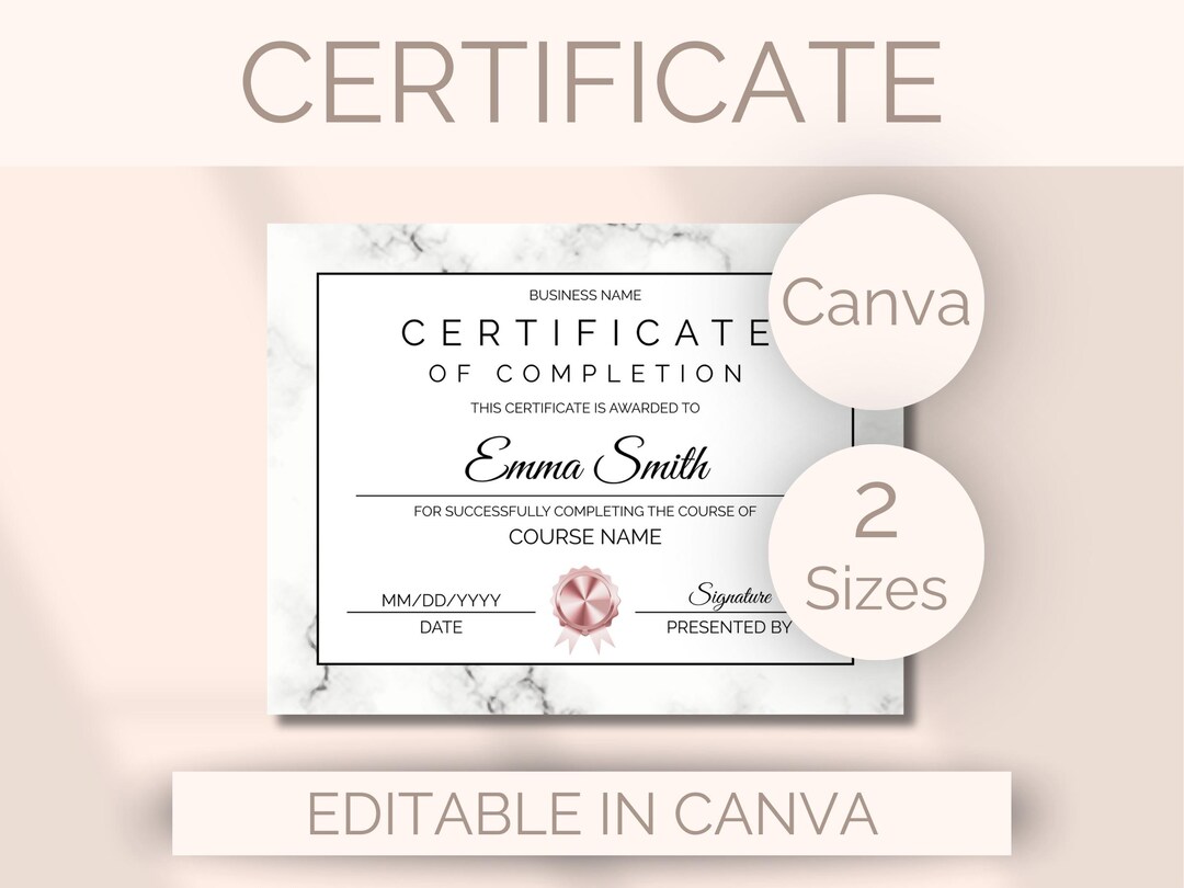 EDITABLE Lash Extension Certificate of Completion Template Beauty ...