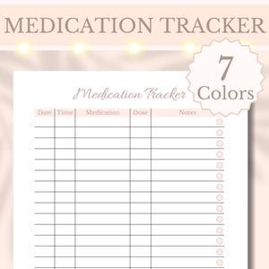 Medikation Tracker Erinnerungslogbuch Minimalistischer Vitamin und Nahrungsergänzungs Tracker Krankenschwester Medikament Tabelle Pflegeplaner