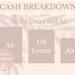 Cash Breakdown Printable Drawer Count Sheet Small Business Planner Cash ...